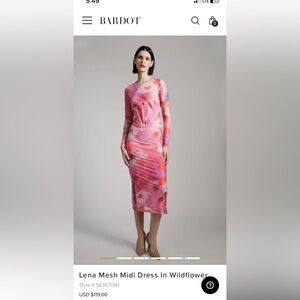 Lena Mesh Midi Dress